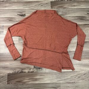 Free People We The Free Londontown Ribbed Thermal Tunic Top in Acorn Brown Sz M
